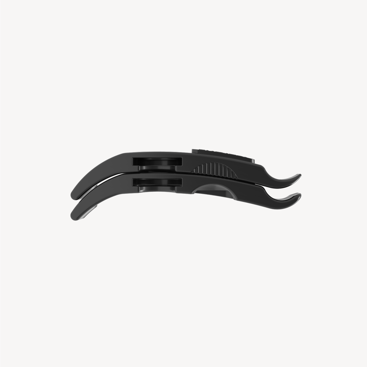 Carbon-fibre bike tyre levers ML14CF stacked with magnets on white background